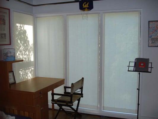 Flat roman shades, Larkspur, CA