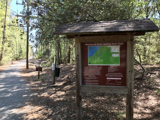 Entrance to First Landing State Park and technically the end of the Cape Henry Trail.