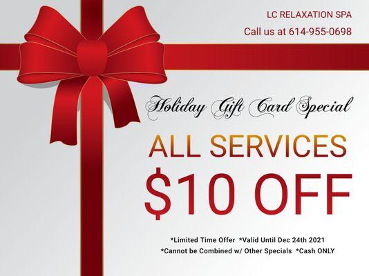 Holiday Gift Card Special