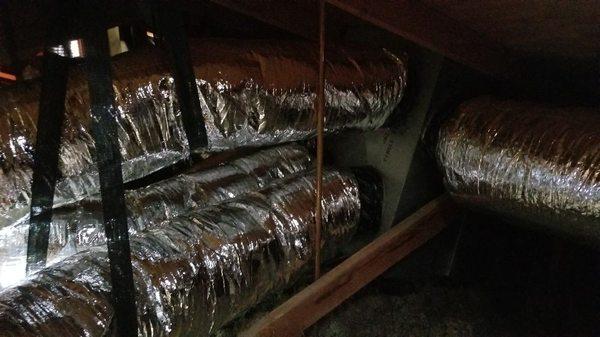 New ducts ran in existing home