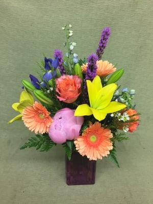 Colorful floral arrangement.