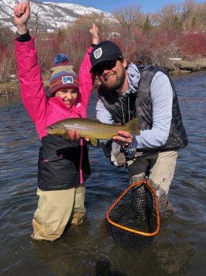 happy clients on the Provo River