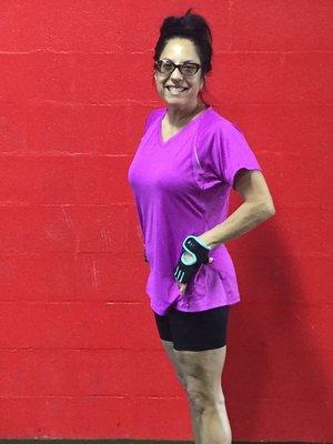 Lari after training with Dave down 55 lbs