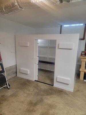 5x8x6 Storm Shelter in our garage.