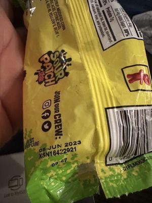 Expired Sour Patch Kids. Expired 6 months ago.