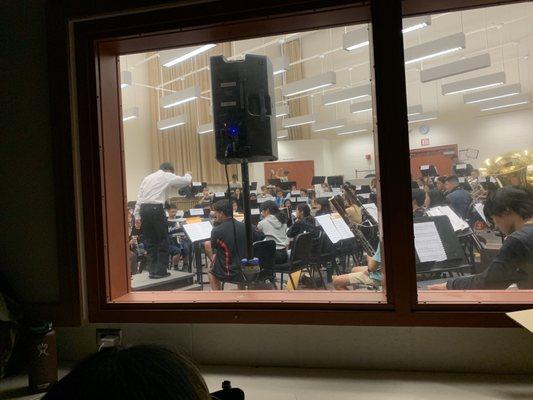 Select High School Band practicing in band room 2/19/20