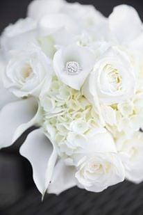 All white wedding bouquet by Jan for the Kandt Wedding