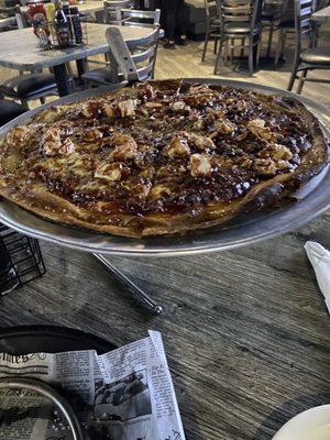 BBQ chicken pizza