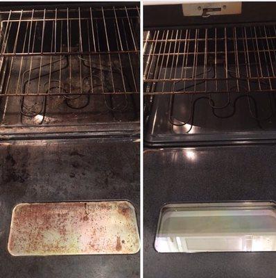 This oven was professionally cleaned without harmful oven cleaners!