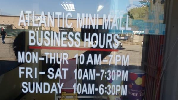 Just in case you were wondering their hours!