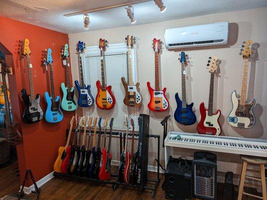 Lots of new and used basses for every budget in stock and ready to go