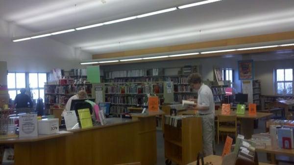 The circulation desk as you enter.