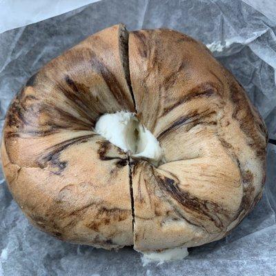 Cinnamon Raisin Bagel w/ Cream Cheese