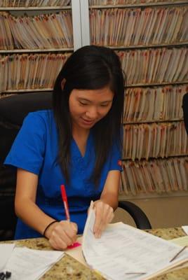 Tina Kim, office manager