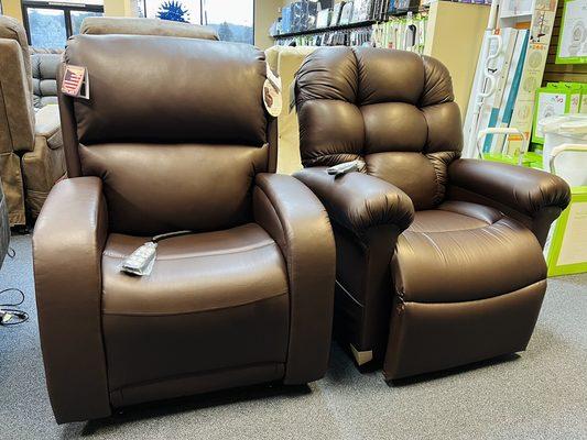 New recliner lift chairs in stock. Var. styles,
colors and sizes to choose from.