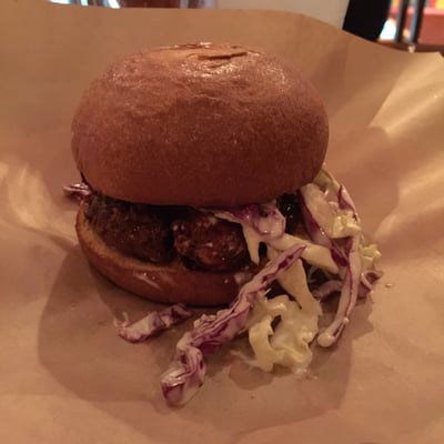 Buffalo Chicken Sandwich with slaw. Delicious.