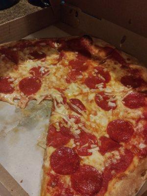 Scarrino's Does it Again!! Pepperoni and Onion.... Delishhhh simply marvelous!!!