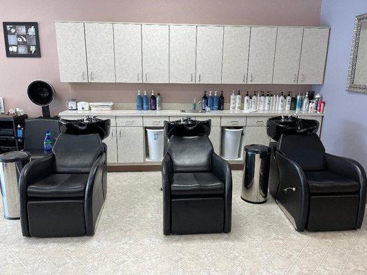 Our comfortable salon recliners!