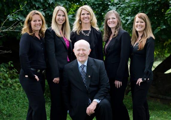 Jack Lawlor, Principal Broker, with his team of real estate agents (L-R): Dana, Laura, Jackie, Christin, and Lindsay.