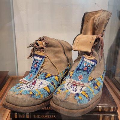 Indigenous beaded shoes