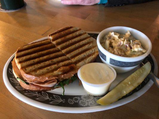 Turkey bacon panini, yum!