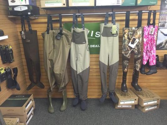 Waders for all ages for sale and as rentals