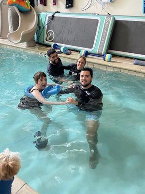 An outing to the Monterey Aquatic therapy center...fabulous lessons for swimming