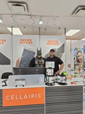 Even Batman needs his devices fixed at Cellairis!!