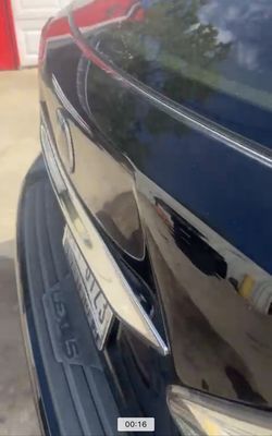 Dent Damages on the trunk of the SUV'