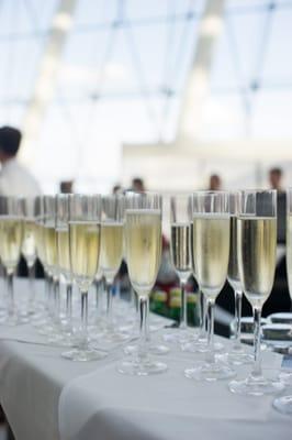 Champagne in Kauffman Center Lobby