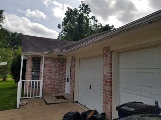 Replaced rotten fascia & soffit boards over front entry.