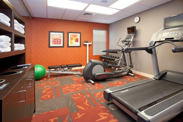 Get in your workout away from home in the 24-hour fitness center.