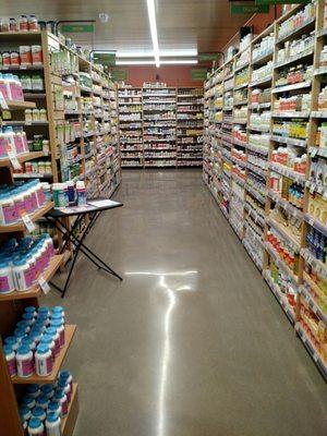 Large selection of vitamins and supplements