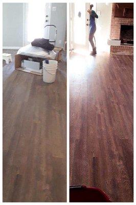 New Wood Floor Treatment is amazing . Treatment for tile , marble ad porcelain also available.