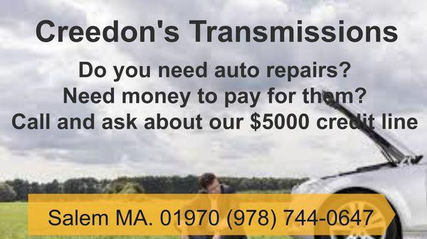 Creedon's Transmissions  Family owned and operated serving Salem and surrounding area since 1920