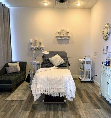 Esthetic services include facials, waxing, dermaplaning, ect