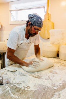 We shot this photo as part of series that tells the story of A to Z Bakery's handmade, woodfired bread.