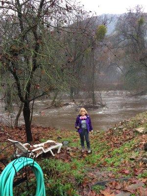 Kaweah River at its peakThw