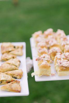 Mini quesadillas and Mini Lobster Rolls