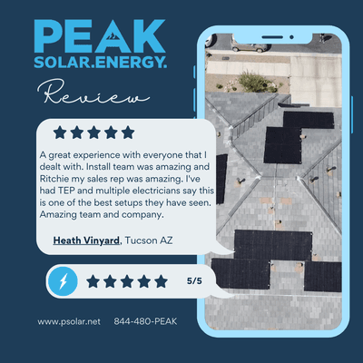 5 star reviews Tucson Solar