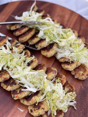 "Mini Crab Cakes" fennel frisee salad / creaole remoulade