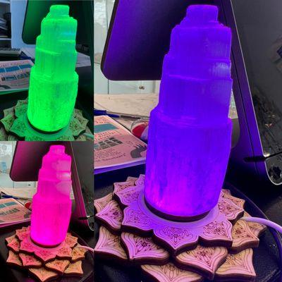 Selenite Towers & USB Light Stand Get the Set for $20 All Day Long