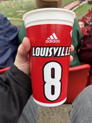 Special cup to honor Retiring Lamar Jackson  jersey (11/12/21)