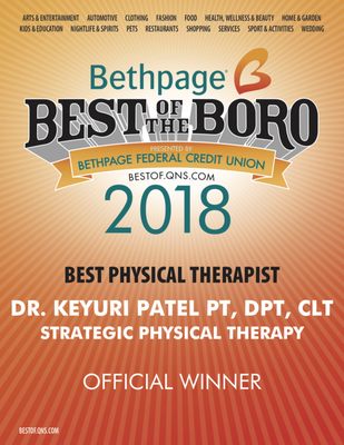 Winner Best of the Boro- Best Physical Therapist Queens/Nassau