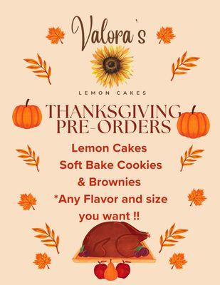 We are now taking orders for thanksgiving. Make sure you make yours now