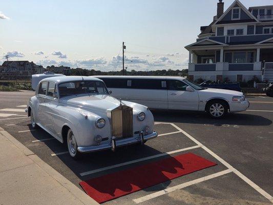 Red Carpet Services w/ Rolls Royce and White Bridal Stretch Limousine