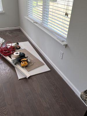 After- new drywall and base boards