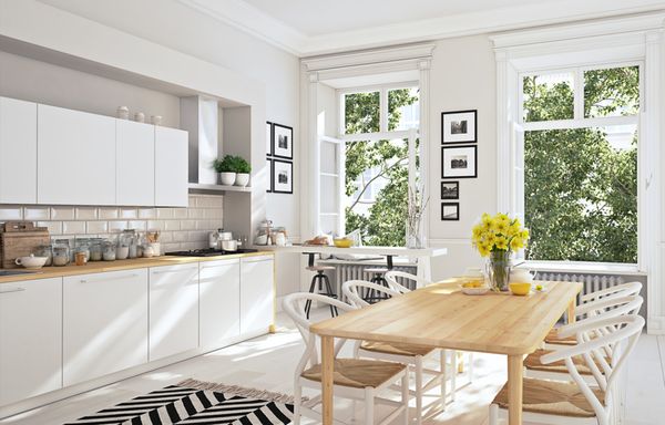 White Clean Kitchen