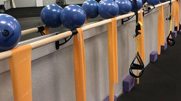 Use the Barre, Pilates reformer and TRX on your own or with a personal trainer.