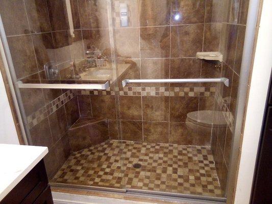 Bathroom shower doors